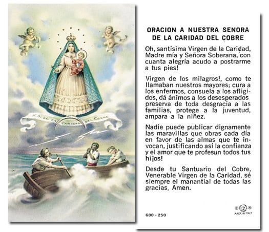 CARIDAD DEL COBRE HOLY CARD - SPANISH