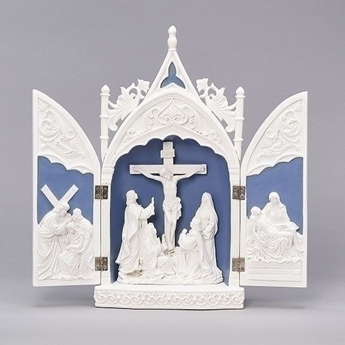 TRIPTYCH CRUCIFIXION SCENE - 14”