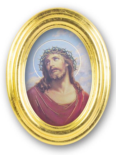 OVAL GOLD LEAF FRAME - ECCE HOMO