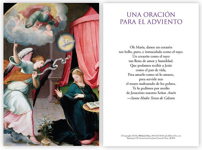 ADVENT PRAYER CARD - SPANISH