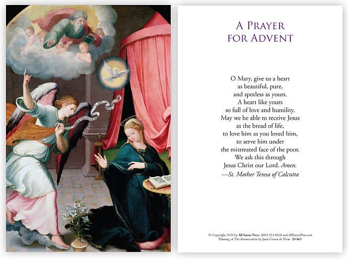 ADVENT PRAYER CARD - ENGLISH