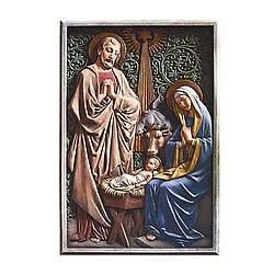 NATIVITY  IN COLOR PLAQUE 13&quot;