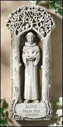 FRANCIS LORD BLESS GARDEN PLAQUE 15&quot;