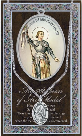 JOAN OF ARC MEDAL PWT INFO CARD