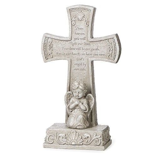 CHERUB MEMORIAL TABLE CROSS 10.75&quot;
