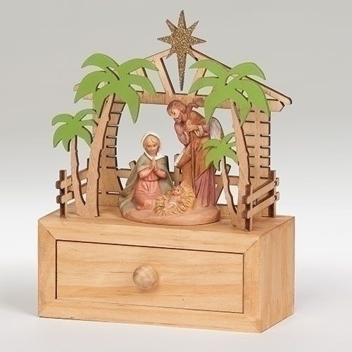 HOLY FAMILY PRAYER BOX - 6.5&quot;H