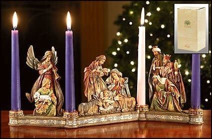 ADVENT CANDLEHOLDER NATIVITY  18.5&quot;