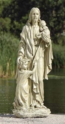 JESUS W/CHILDREN GARDEN - 24&quot;H