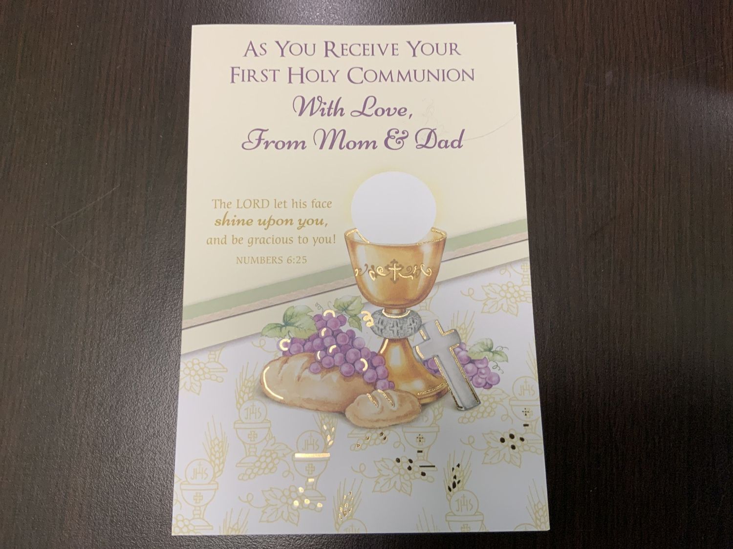 87671 FROM MOM &amp; DAD COMMUNION CARD 3
