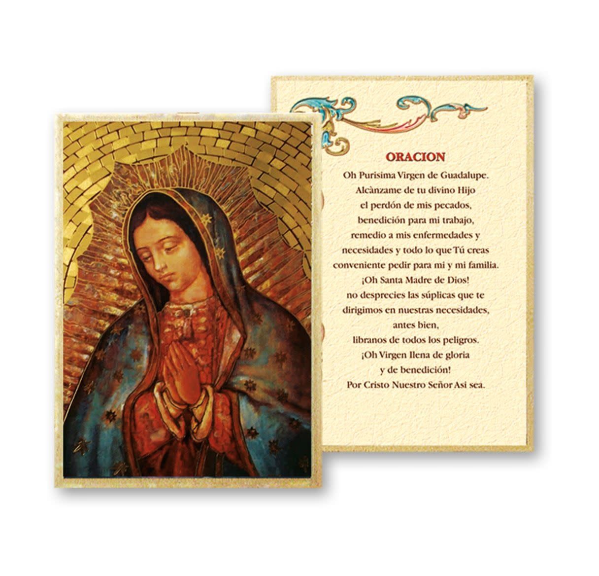GUADALUPE MOSAIC PLAQUE 4&quot;X 6&quot; - SPANISH