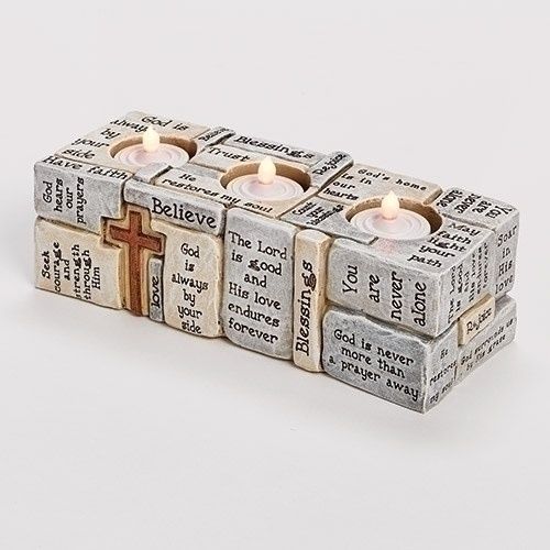 CROSSWORD CANDLEHOLDER - 2.5&quot;H