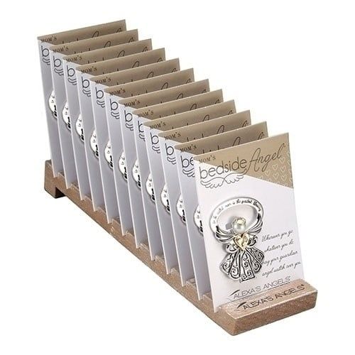 MOM BEDSIDE ANGEL CARDED - 2.5&quot;H
