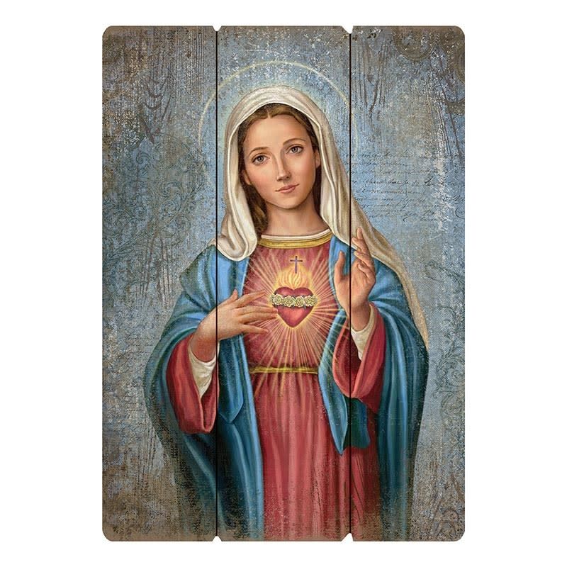 IMMACULATE HEART VINTAGE BOARD LG 27&quot;