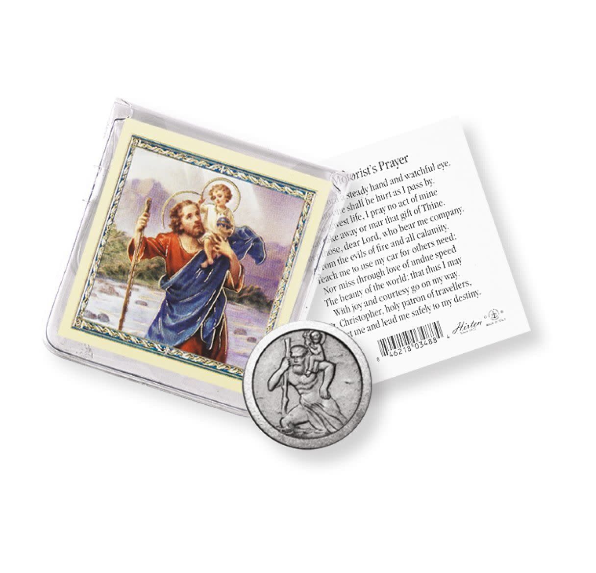 CHRISTOPHER (TRAVELERS) COIN W/HOLY CRD