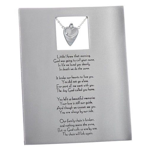 MEMORIAL PLAQUE W/VERSE - 7.75&quot;H