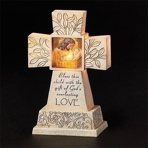 JESUS LOVES ME CROSS LED - 6.75&quot;H