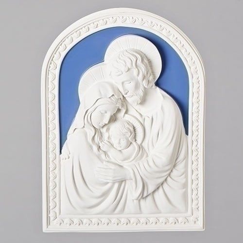 HOLY FAMILY DELLA ROBBIA PLAQUE 7.5&quot; - NC