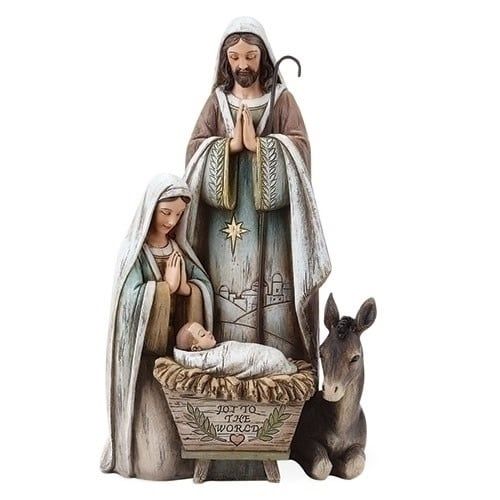 HOLY FAMILY W DONKEY - 10.5"H