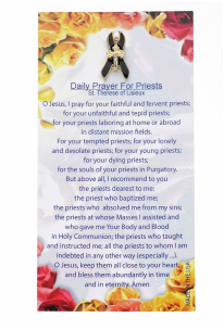 PRAYER FOR PRIESTS HOLY CARD W PIN