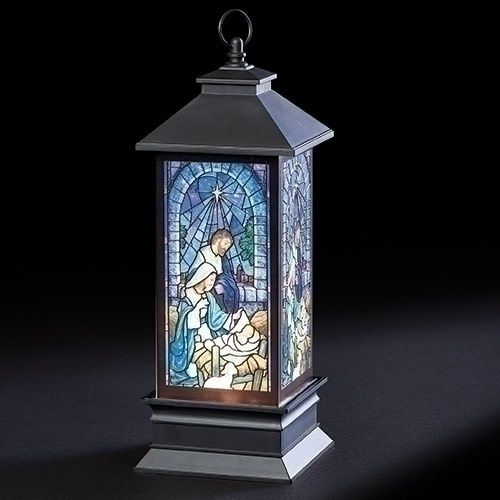HOLY FAMILY SWIRL LANTERN - 10.5"