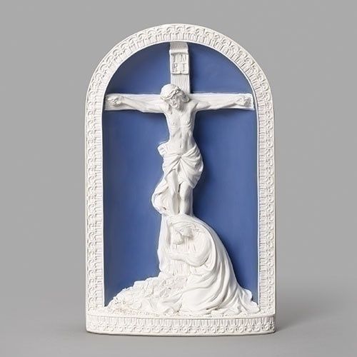 CRUCIFIX - MARY WEEPS - DELLA ROBBIA - 12&quot;H