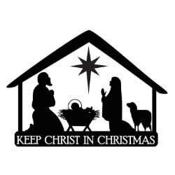 NATIVITY STABLE AUTO MAGNET - 6&quot;