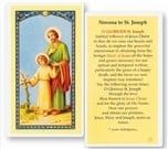 JOSEPH NOVENA HOLY CARD