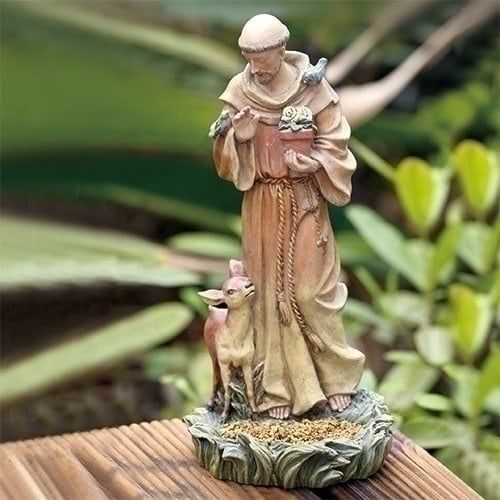 FRANCIS BIRDFEEDER GARDEN STATUE 12&quot;
