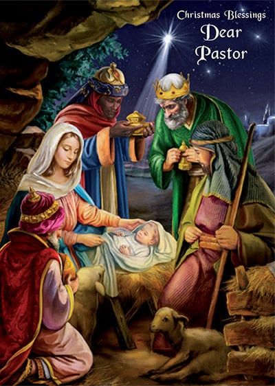 85587 CHRISTMAS BLESSINGS PASTOR CARD