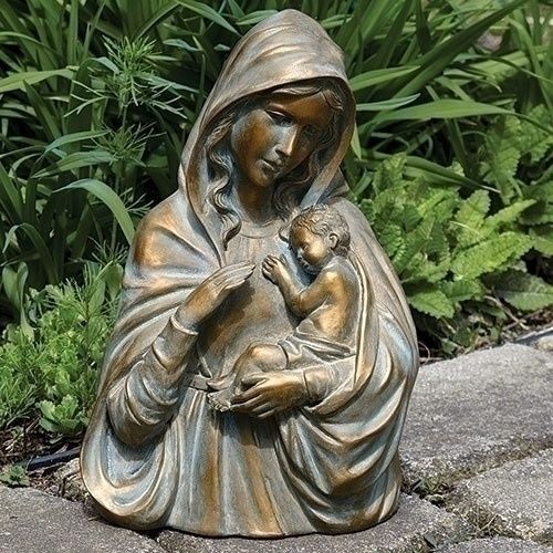 MADONNA W/CHILD BRONZE 14.25&quot;