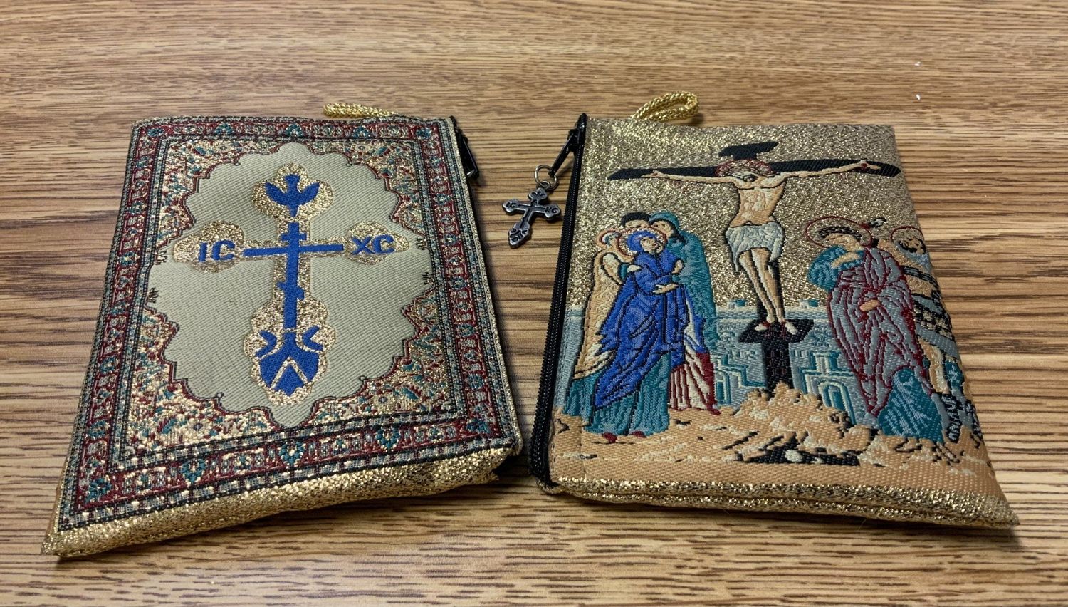 CRUCIFIXION ROSARY ICON POUCH
