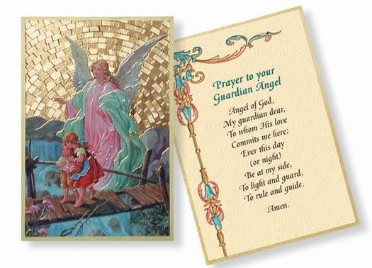 GUARDIAN ANGEL CROSSING BRIDGE MOSAIC PLAQUE - 4&quot; X 6&quot;