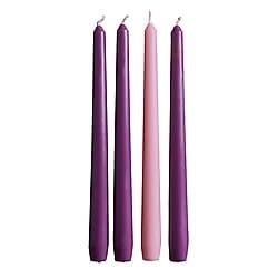 ADVENT TAPER CANDLE SET/4 - 10&quot;