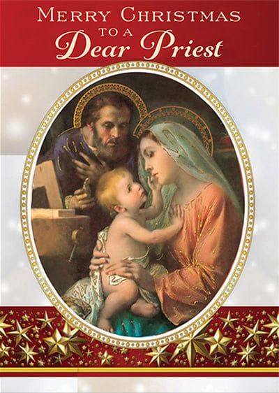 85585 CHRISTMAS DEAR PRIEST CARD