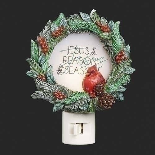 JESUS IS THE REASON W CARDINAL NIGHTLIGHT - 5.5&quot;