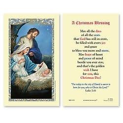 NATIVITY CHRISTMAS BLESSING HOLY CARD