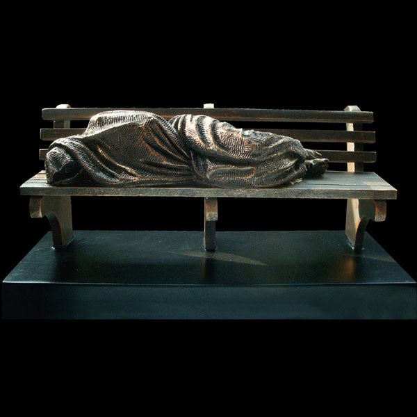 HOMELESS JESUS MINIATURE W/BASE NC
