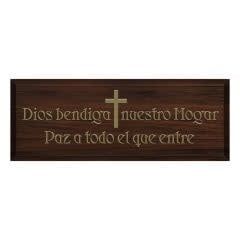 GOD BLESS OUR HOME PLAQUE - SPANISH NC