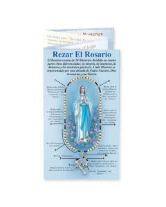 PRAY THE ROSARY CARD SPANISH