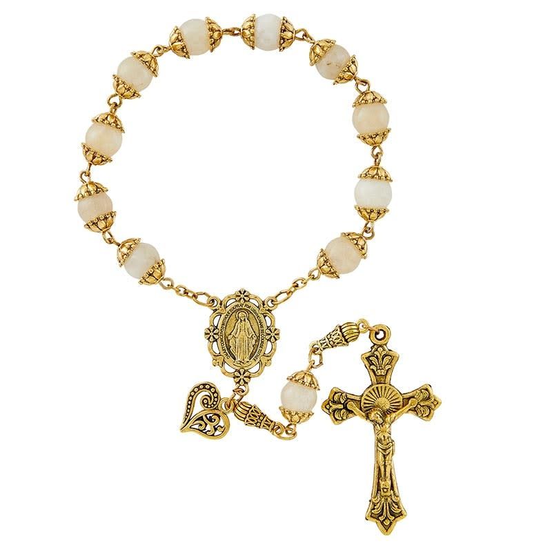 MANTLE OF MARY ONE DECADE ROSARY - IVORY