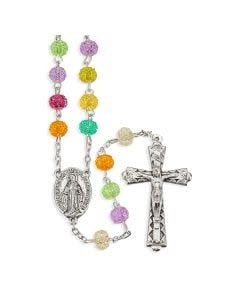 ROSARY - MULTI - COLORED CRYSTAL - 20 - 1/2"