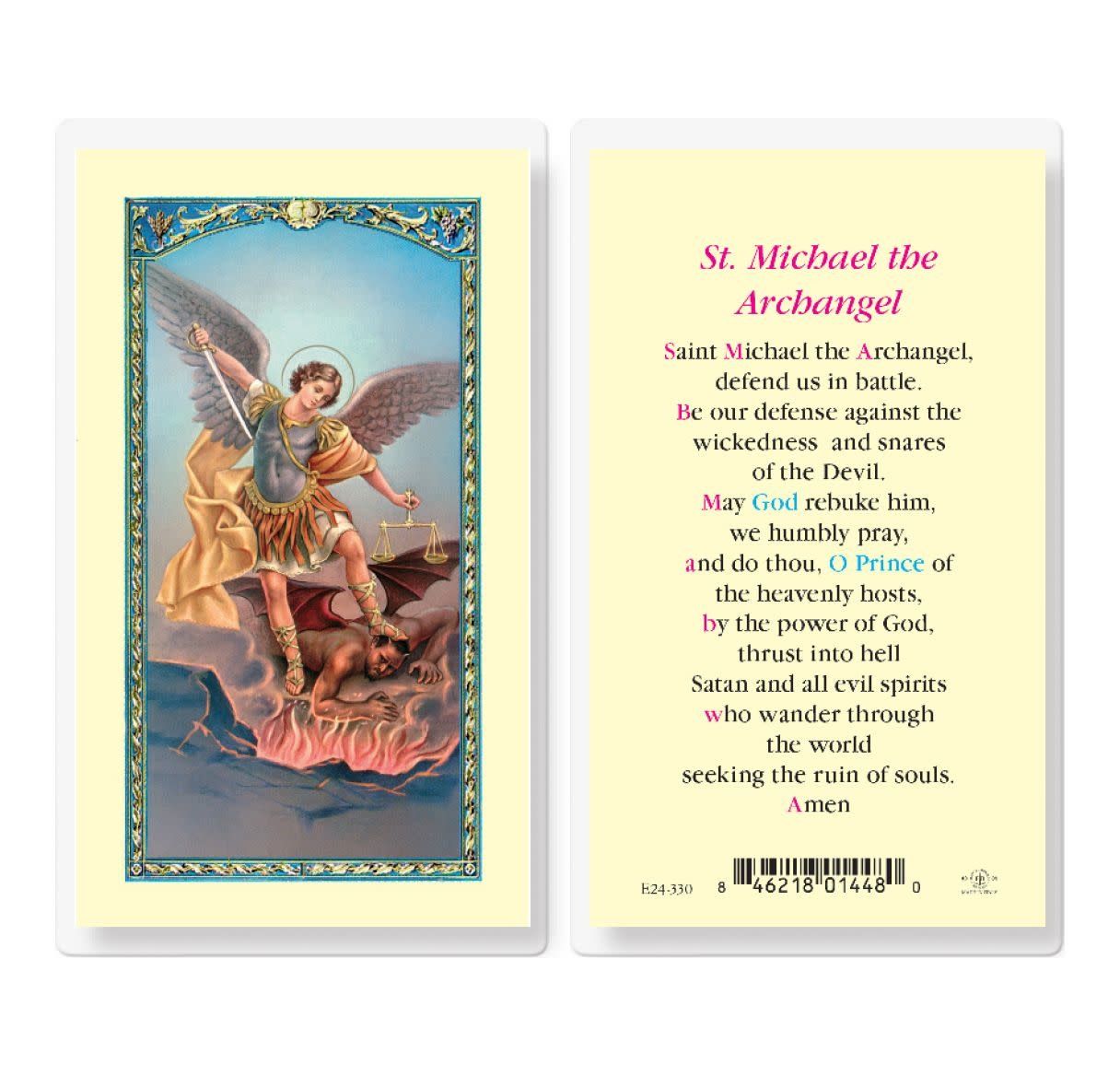 ST MICHAEL HOLY CARD - NC
