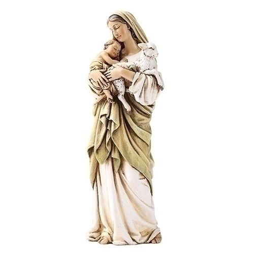 MADONNA &amp; CHILD W LAMB STATUE 6.25&quot;