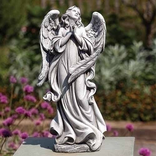 ANGEL PRAYING GARDEN STATUE - 14.25&quot;H