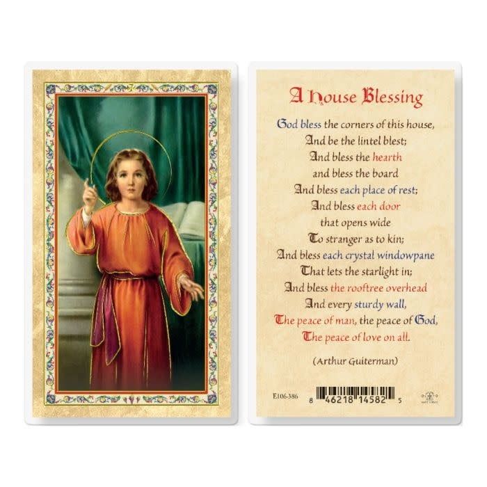 A HOUSE BLESSING HOLY CARD