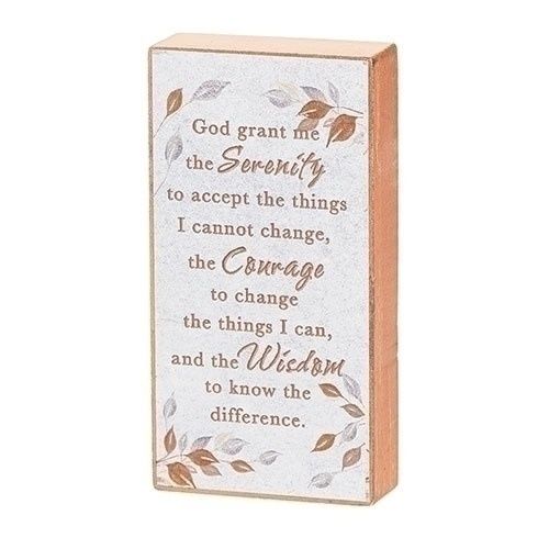 SERENITY PRAYER BLOCKS - 4&quot;H