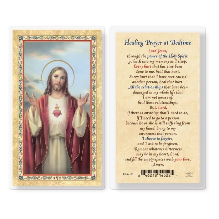 HEALING PRAYER AT BEDTIME HOLY CARD
