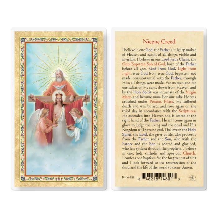 NICENE CREED HOLY CARD
