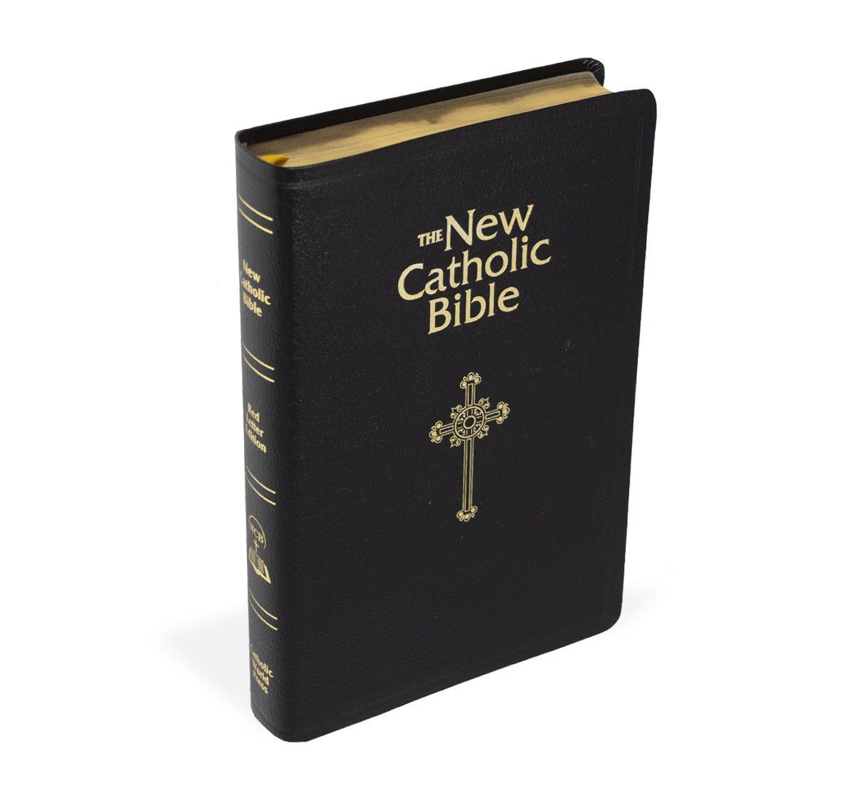 NEW CATHOLIC BIBLE - BLACK BONDED LEATHER - 6.5&quot;X9.5&quot;