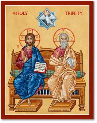 HOLY TRINITY ICON PLAQUE - 8&quot; X 10&quot;